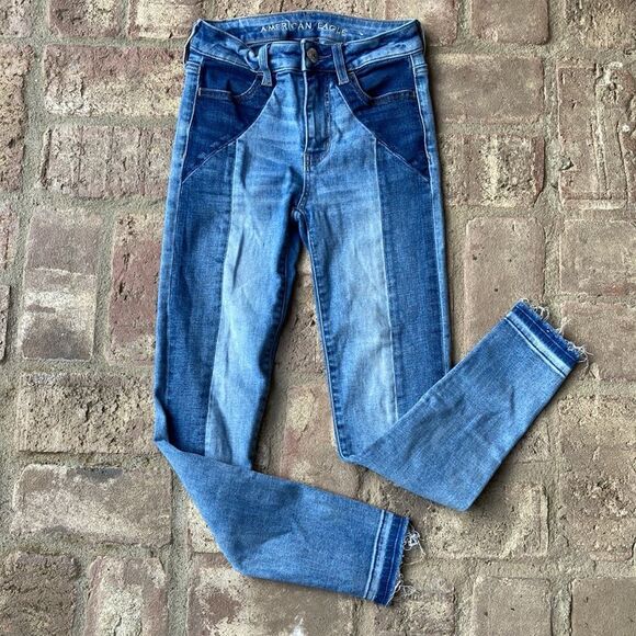 American Eagle Super Stretch Hi-Rise Jegging Crop Jeans Size 00 - Picture 1 of 13